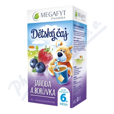 Megafyt Dětský čaj Jahoda a borůvka 20x2g