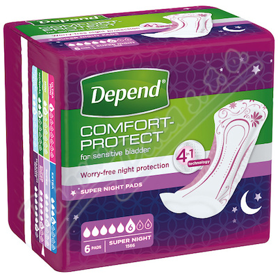 Depend Super Plus night inkont.vložky ženy 6ks