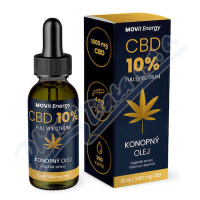 MOVit CBD 10% Full Spectrum konopný olej 10ml