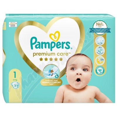 Pampers Premium Care 1 plenky 2-5kg 72ks