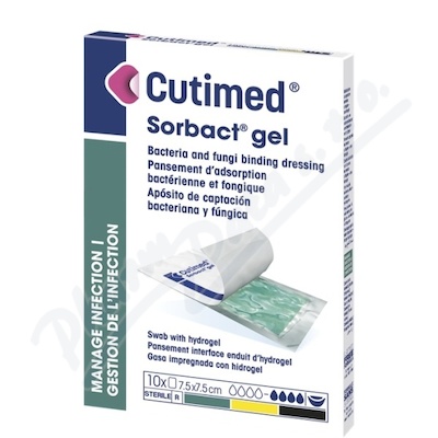 Cutimed Sorbact gel antimikrob.kryt.7.5x7.5cm 10ks