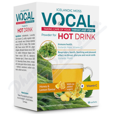 Vocal Hot drink s příchutí med&citron sáčky 10ks