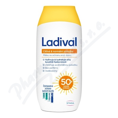 Ladival citlivá&normalní pokožka mléko OF50+ 200ml