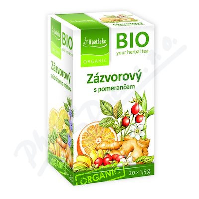 Apotheke BIO Zázvorový čaj s pomerančem 20x1.5g