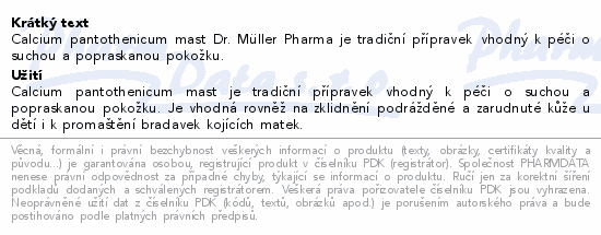 Calcium pantothenicum mast 30g Dr.Müller