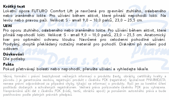 3M FUTURO Loket.bandáž Comfort Lift76577DAB vel.S
