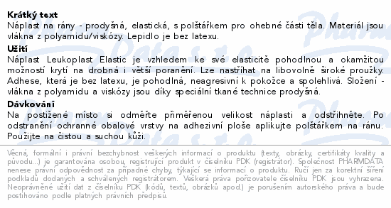 Leukoplast Elastic náplast pružná 6cmx1m