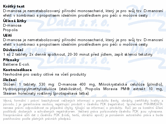 D-manosa s propolisem PM tbl.30