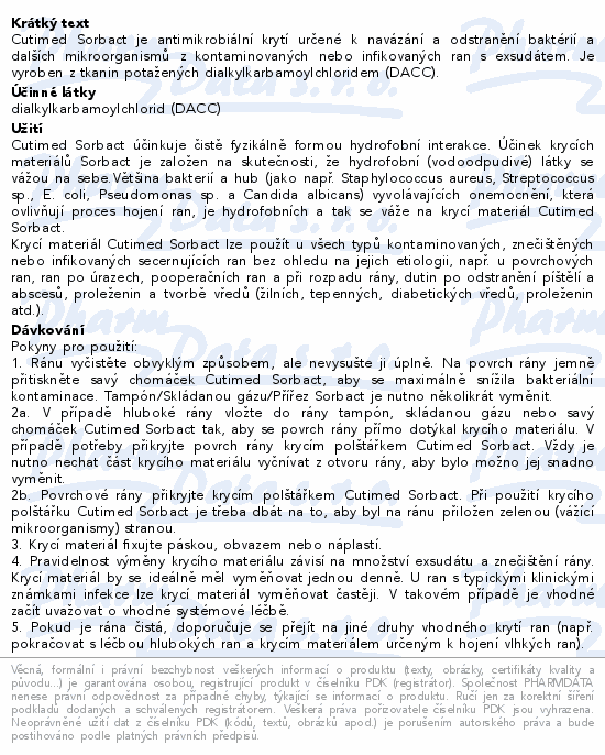 Cutimed Sorbact antimikrob.savá kompr.10x10cm 5ks