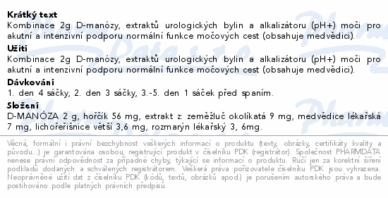 Blokurima Uroherbal Rapid 2g D-manózy sáč. 10x2.3g