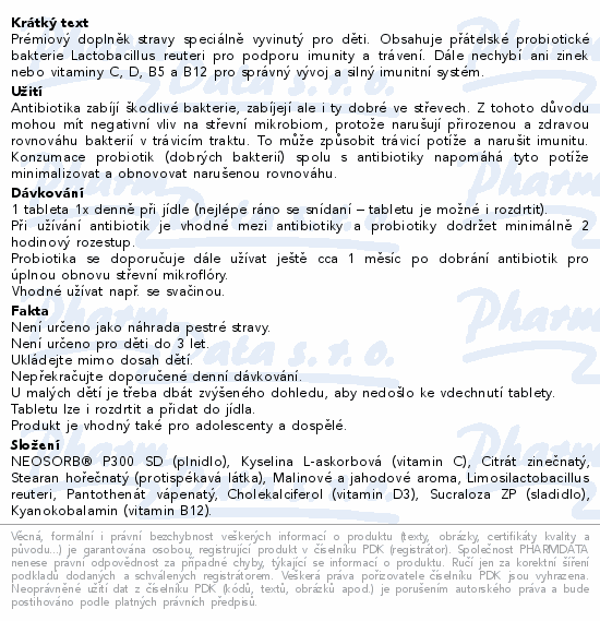 MOVit Energy probiotika pro děti cucavých tbl.60