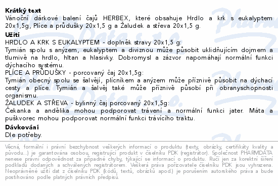 HERBEX Šťastné veselé a zdravé 3x20ks