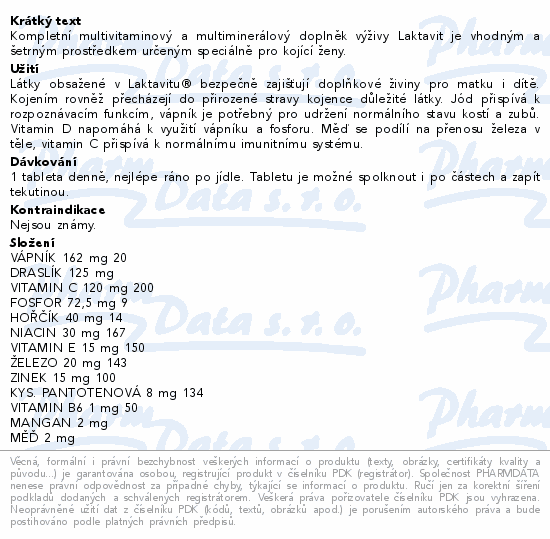 VitaHarmony Laktavit pro kojící ženy tbl.60